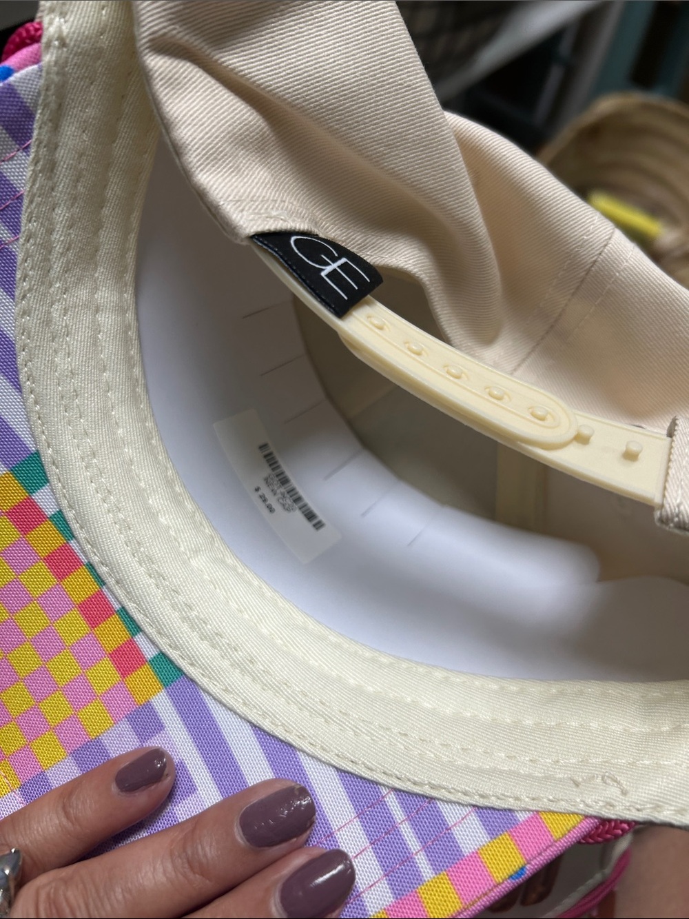 How Blessed Are We Cap - Cream with Multicolor Brim - Picture 6 of 6